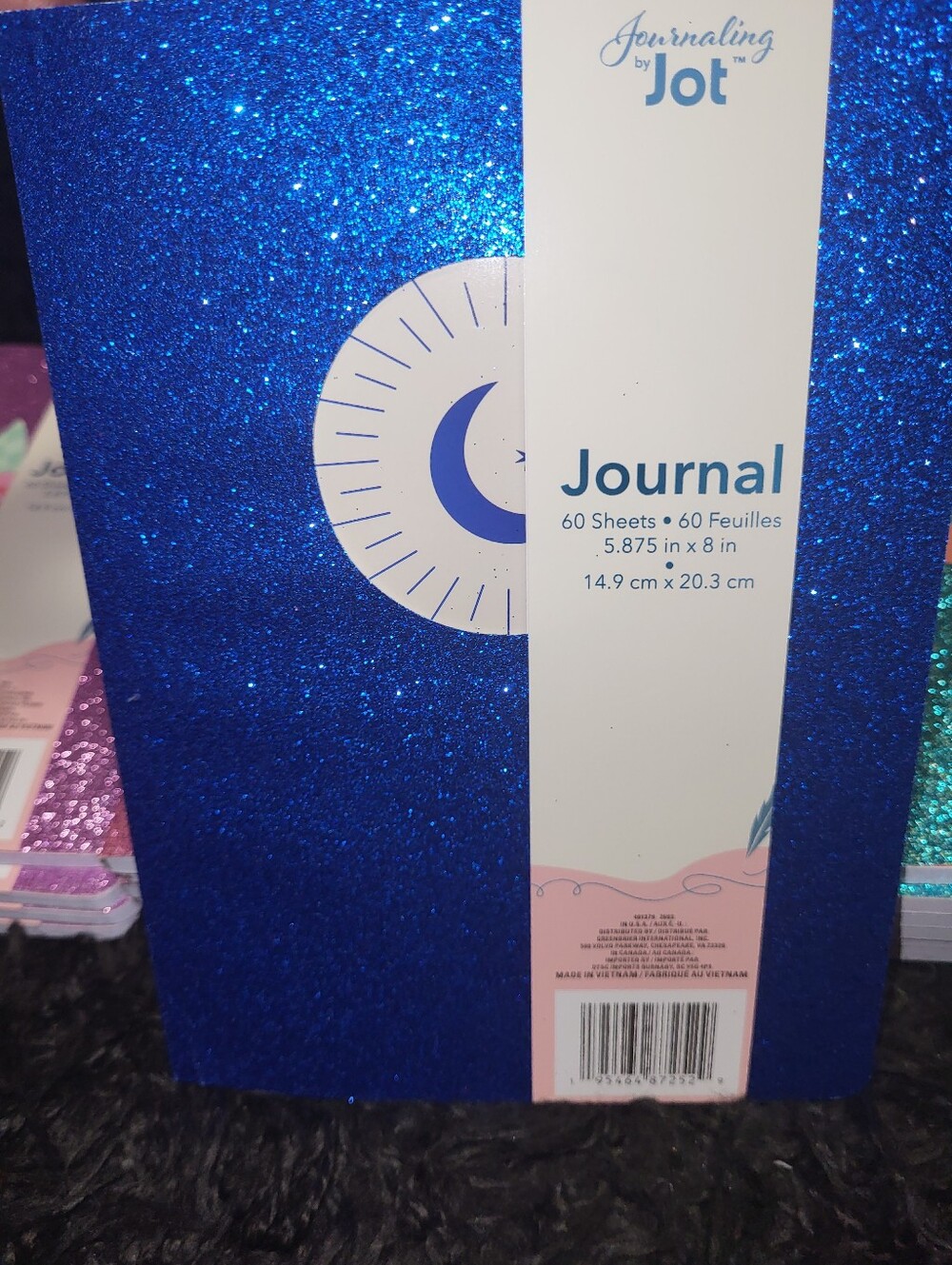 Glitter Journal Notebook - Teal, Pink Or Blue (Choose 1) - Picture 6 of 8